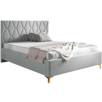 Cama Baltimore 192 Doble Tapiz con Somieres 180x200cm, Gris, 198x222x122cm