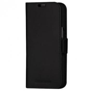 Funda de teléfono tipo cartera de cuero Copenhagen para iPhone 15 Pro - Negro
