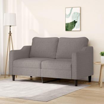 Sofá de 2 plazas en tela Tortorora 140 cm gris taupé