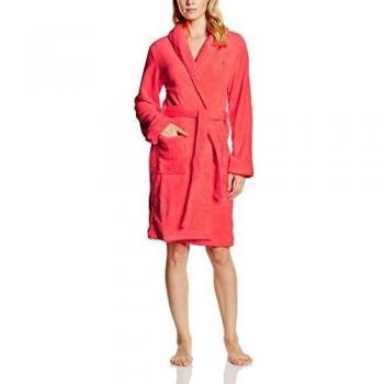 O'moi Peignoir doudou fantaisie femme - Albornoz para mujer, color orange fluo, talla 40/42