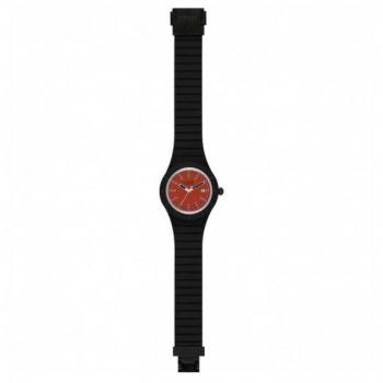 Reloj HIP HOP MEN'S X MAN Esfera MONOCROMÁTICA ROJA Movimiento TIME ONLY - 3 CUARZOS LANCHE y CORREA DE SILICONA NEGRA Mod. HWU1080 para Hombres