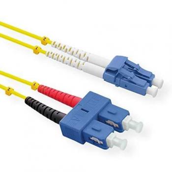Cable de conexión de fibra óptica Duplex 9/125µm LC/SC OS2, amarillo, 2m