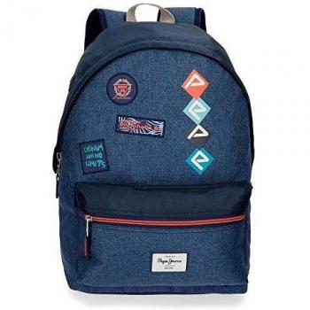 Pepe Jeans Paul Mochila Adaptable a Carro Azul 30x42x17 cms Poliéster 22.79L