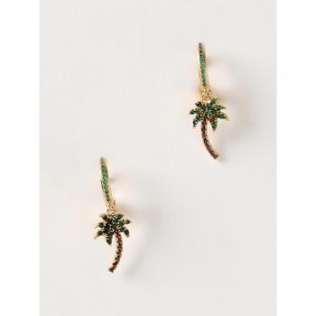 Palm Angels Women's Gold Logo Earrings - One Size