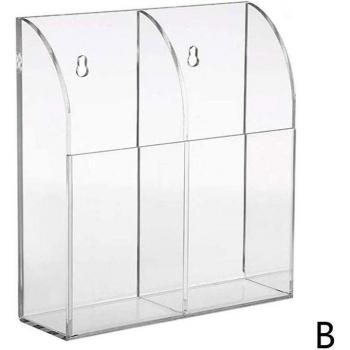 Soporte de Control Remoto para TV Montaje en Pared Organizador Acrílico Tamaño 3 G5C8