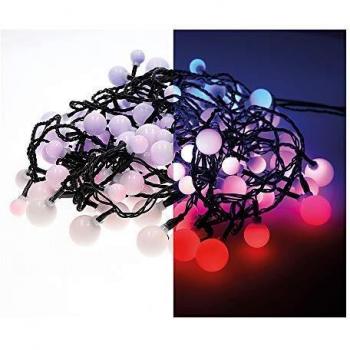 EDM 71021 Guirnalda con 10 Portalamparas de E27 y con Gancho Final Exterior, Multicolor, 10 m