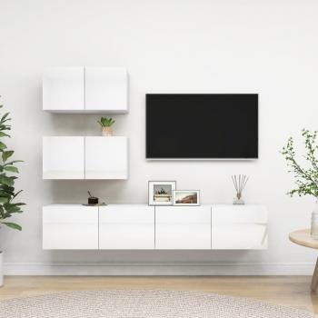 vidaXL Set de muebles de salón TV 4 piezas madera de ingeniería 60 x 30 x 30 cm