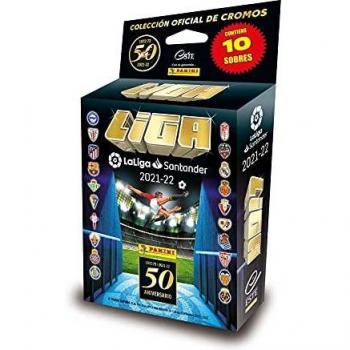 Liga Este 2021/2022-National Soccer Club Ecoblister 10 Sobres, Multicolor, Normal