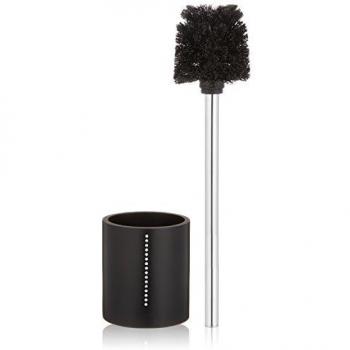 WENKO Escobillero Diamante negro - diamante de imitación, Poliresina, 9.7 x 37.5 x 9.7 cm, Negro
