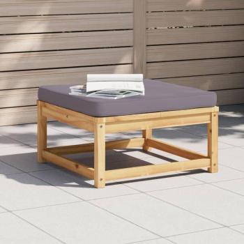 Acacia Wood Garden Footstool with Cushions
