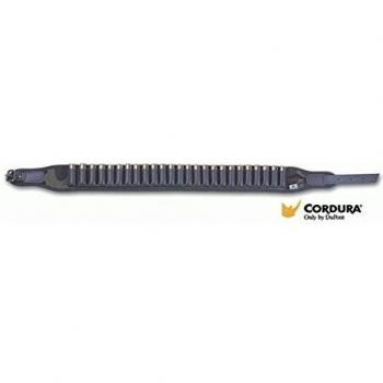 6308. Canana en cordura y cuero con capacidad para 25 cartuchos de los calibres 12 y 16