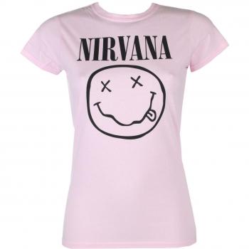 Nirvana Women's Happy Face Metallic T-Shirt - XL - 100% Cotton