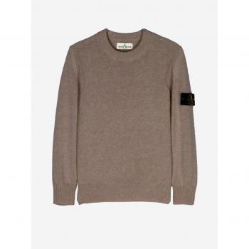 Stone Island Walnut Brown Crewneck Sweater for Men Size L