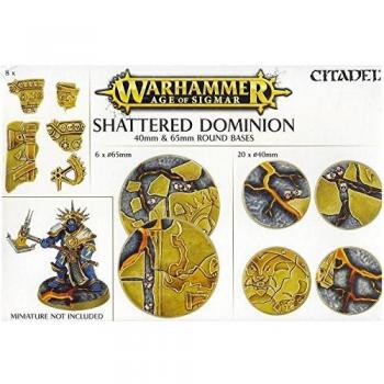 Games Workshop-Figura de acción Age of Sigmar con Base Redonda de dominio Roto, 40/65 mm