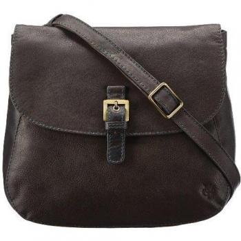 Marc O'Polo Accessories Talisha Ueberschlagtasche - Bolso de hombro de cuero mujer, color negro, talla 24x24x7 cm