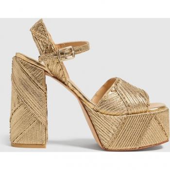 Sandalias de tacón Florita en piel con cierre lateral de pulsera y hebilla metálica