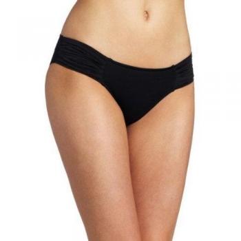 Seafolly Pleated Hipster Bikini, Negro, 40 para Mujer