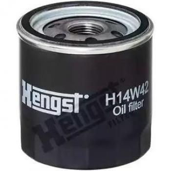 Filtro de aceite HENGST FILTER H14W42, compatible con diversas marcas y modelos de vehículos, diseñado para proporcionar una filtración eficiente del aceite del motor, fabricado con materiales de alta calidad para garantizar durabilidad y rendimiento ?