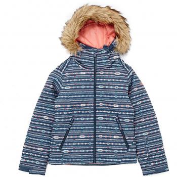 Roxy Jet Ski Chaleco, Niñas, Crown Blue_Indie Stripes, FR