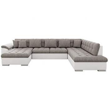 Sofá rinconero Comfivo 114 con función de descanso y caja de ropa de cama, dimensiones 348x205x76cm