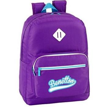 SAFTA Benetton Mochila Tipo Casual, 43 cm, Violet