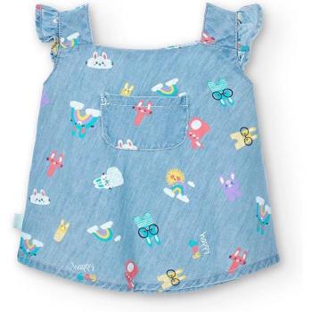 Vestido denim estampado de bebé Boboli 118033 JEANS