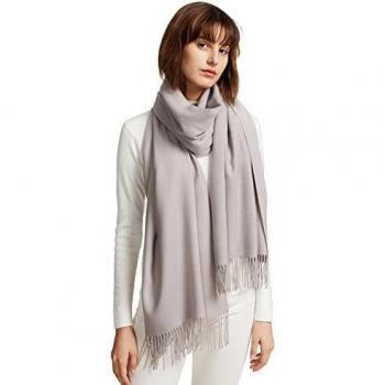 MaaMgic Bufanda de Invierno Para Mujer Chal Pashminas Foulard Grande Larga de 200 * 70CM Suave Mantón Grueso Multicolor para Mujeres,Gris claro