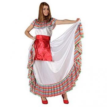 Disfraz de Mujer Adulto Mexicana Talla XL para Carnaval, Fiesta, Teatro y Cumpleaños