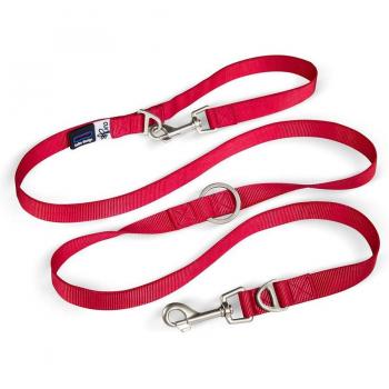 Correa ajustable Curli roja para perros - L: 200 x 2 cm