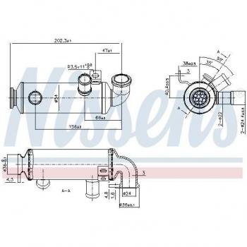 Enfriador EGR NISSENS 989276 - Cooler de recirculación de gases de escape, fabricado por NISSENS, modelo 989276