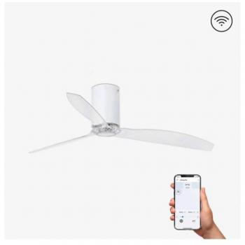 Ventilador de Techo Mini Tube Ø1280mm Blanco Mate Wifi DC con Control Remoto 32039WP Faro