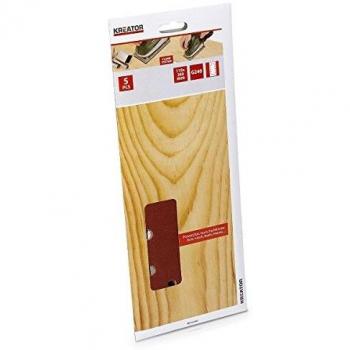 Juego de 5 Lijas Rectangulares Perforadas 115x280 mm Grano 240
