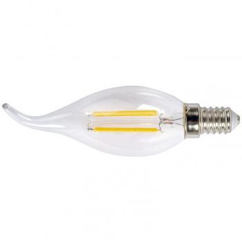 Bombilla LED vela decorativa transparente - E14 luz cálida 4W