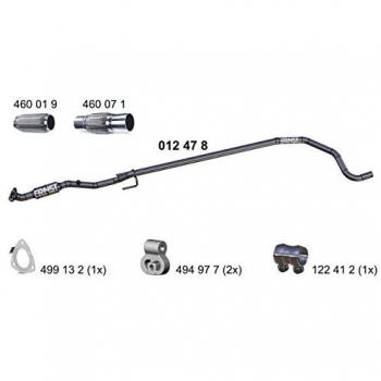 Tubo de Escape ERNST 012478 para Opel Corsa D (3/5 puertas) - Abgasrohr Mitte