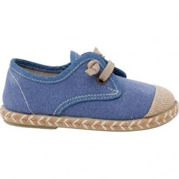 Blucher Niño Puntera Yute con Cordón Elástico de Pisamonas