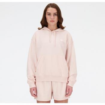 Sudadera New Balance para mujer con capucha Sport Essentials en color rosa