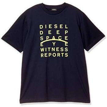 Sleek Blue Crew Neck Logo Tee - XL