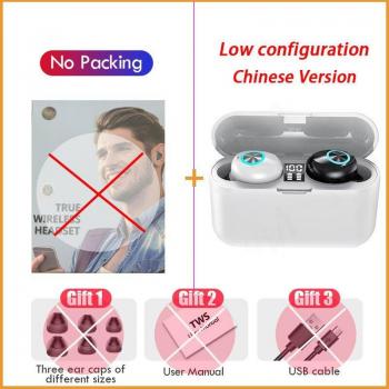 Auriculares Inalámbricos TWS 5.0 Bluetooth 9D Deportivos Impermeables con Micrófono y Caja de Carga de 2200mAh