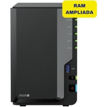 NAS Synology DiskStation DS225+ 2 Bahías 3.5-2.5 6GB DDR4 Torre Hot Swap
