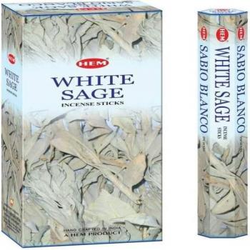 HEM White Sage - Varillas de incienso - 120 varillas en 6 paquetes