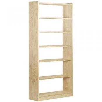 Librería Gala de Madera de Pino en Kit con 7 Estantes, Color Beige, 216.7x79.6x25cm