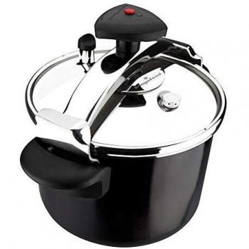 MAGEFESA Castell Olla a presión rápida, fácil Uso, Cuerpo con Recubrimiento cerámico y núcleo de Acero distribuye el Calor rápidamente reteniéndolo más Tiempo, Apta INDUCCIÓN