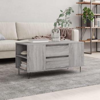 Mesa de centro Sonoma 102x44,5x50 cm madera multicapa gris