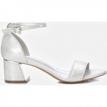 Sandalia tacón Xti-142867 plateado para mujer