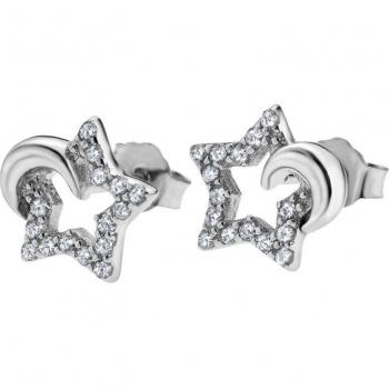 Pendientes Time Road WS01495 Estrella Plata Mujer Basics Acabado Brillo Motivo Estrella