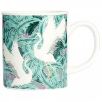 Taza de Café Expreso con Diseño de Grúas Exóticas - Accesorios para Cocina y Bebidas