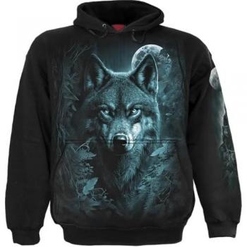 Spiral Forest Guardians Black Hooded Sweatshirt for Men, Sizes S to 4XL