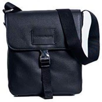 Calvin Klein - Ckj Micro Pebble Flap Crossbody, Shoppers y bolsos de hombro Hombre, Negro