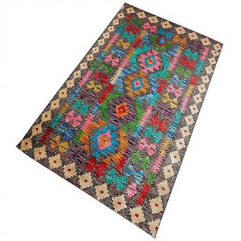 Alfombra de poliéster estampada 80 x 120 cm modelo Diamondrim multicolor diseño único