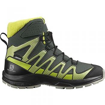 Bota de trekking Salomon XA Pro V8 Winter CSWP para niño, color verde, talla 38